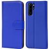 Verco custodia per Huawei P30 Pro, Case per P30 Pro Cover PU Pelle Portafoglio Protettiva, Blu