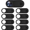 Tiryns 9 Pezzi Copri Webcam, Webcam Cover Tesla Copri Webcam PC Portatile Copri Telecamera Copertura Webcam Slider Accessori per Tesla Model 3/Y, Laptop, Smartphones, Mac, Tablet Nero
