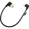 System-S Mini USB 90° gradi sinistra angolare maschio a USB tipo A (maschio) destro cavo angolare 26 cm, Nero