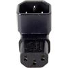 CY - Adattatore, spina IEC C14 a 90 gradi femmina IEC C13, adattatore di prolunga di corrente, convertitore AC