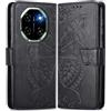 MOJIA Cover in Pelle per Blackview Shark 6 5G, Custodia Premium a Portafoglio con Interno Case in TPU e Porta Carte [Cinturino da Polso in Regalo]. Nero