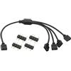 Laroal Cavo splitter ARGB 5V 3 pin ARGB 1 a 4 RGB Cavo splitter con pin maschi per case del computer CPU Cooler
