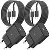 ANVSI Caricatore Rapido USB C 25W per Samsung Galaxy S25/S24/S23/S22/S21/A56/A55/A54/A53/A52/A36/A35/A34/A33/A26/A16, 2 Pezzi Caricabatterie Samsung Con 2m Cavo USB Tipo C