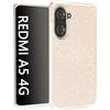 N NEWTOP 3in1 Cover Compatibile con REDMI A5 4G, Custodia Case GLITTER Brillantini Paper Interno Bling TPU + PC Flessibile Morbida Case Posteriore Lucida Protezione Fotocamera (Oro)