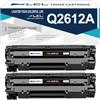 LCL Q2612A Cartucce di Toner Compatibile per HP 12A Q2612A Q2612AD (2 Nero) | Sostituzione per HP LaserJet 1010 1015 1012 1018 1020 1022 1022n 1022NW 3015 3030 3050 3052 3055 M1005 M1319 M1319F Printer