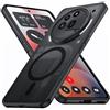 FNDMIL [NO.1 Magnetico Cover per Nothing Phone 3a Pro con Mag-Safe [Traslucido Opaco][Anti-Impronta][Protezione Militare Antiurto] Rigida con Morbida in Silicone Custodia per Nothing 3a Pro Case Nero