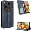 BellaCase Custodia ZTE Nubia Focus 2 5G [Custodia portafoglio] [Staffa] [Slot per schede] [Flip Cover magnetica] Compatibile con lo smartphone ZTE Nubia Focus 2 5G(Blu)