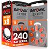 Udivita 240 Batterie Per Apparecchi Acustici Rayovac Extra 13. - 30 Blister da 8 Pile