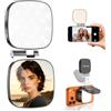 CloudValley Luce Selfie Magnetica con Specchio, Ring Light LED Portatile 3-in-1 per iPhone & Android, Supporto Pieghevole Ricaricabile, Illuminazione Beauty per Video, Streaming & Registrazioni, Nero