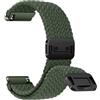 ZoRoll 20mm Nylon Cinturino per Amazfit Active 2/Active/GTS 4/4 Mini/3/2/2e/GTR/Bip 3/3 Pro, Magnetica Chiusura Regolabile Cinturini, Sportivo Ricambio per Garmin Vivoactive 6/5 - Verde scuro 6#