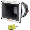 SP AUDIO 1 SPTW-35 SP TW35 driver a compressione con tromba da 12 x 16 cm 250 watt rms e 500 watt max impedenza 4 ohm sensibilità 113 db spl auto + condensatore omaggio, 1 pezzo
