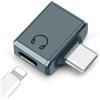 Seminer Adattatore Audio da USB C a Lightning, USB C Maschio a Lightning, Convertitore per Cuffie e Auricolari Femmina per iPhone Serie 16/15, iPad e Altro (Grigio)