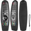 CTRLBETTER Custodia per telecomando in silicone compatibile con LG AKB75855501 AN-MR20GA AN-MR650A AKB75075301 AN-MR600 AN-MR650 telecomando copertura protettiva antiurto con cordino (nero)