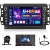 Hikity 5G WiFi 4+64G Android Autoradio per Chevrolet Aveo Captiva Epica Holden Daewoo Pontiac Carplay,7 Pollici IPS Touch Screen Stereo Auto con Android Auto Bluetooth5.0 FM/RDS EQ GPS Retrocamera
