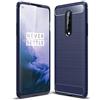 Cruzerlite Custodia per Oneplus 8, Carbon Fiber Texture Design Cover Anti-Scratch Shock Absorption Cover per Oneplus 8 (2020) (Blue)
