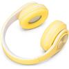 Elprico Cuffie Bluetooth, Cuffie Wireless Pieghevoli con Riduzione del Rumore con Luce Colorata per Telefono Portatile(Giallo)