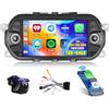 Hikity [2+64GB] Android 15 Autoradio CarPlay Android Auto Wireless per Fiat Tipo Egea 2015-2020 Radio 7 Pollici Touchscreen Auto Radio con Navi WiFi GPS FM RDS EQ SWC Telecamera Posteriore