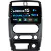 Generic SXAUTO [6GB+128GB] Android 14 IPS Autoradio Per Suzuki Jimny 3 (2005-2019) - Senza fili CarPlay/Android Auto - LED Telecamera + MIC - DAB Fast-boot Volante 360-Camera DSP AHD 4G WIFI - 2 Din 9 Pollici