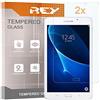 REY Pack 2X Pellicola salvaschermo per Samsung Galaxy Tab A 7, Pellicole salvaschermo Vetro Temperato 9H+, di qualità Premium Tablet