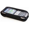caseroxx Borsa in pelle con clip da cintura per Nokia C5-00 C 5, Funda carcasa vera pelle (con finestra trasparente) in nero