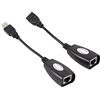 CCYLEZ USB 2.0 a RJ45 Ethernet Extension Extender Cavo adattatore di rete LAN cablata, compatibile per USB 1.1, per fotocamere USB, stampanti, webcam, tastiera, estensioni del mouse e qualsiasi