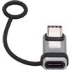 CY Adattatore da 90 gradi USB5.0 80Gbps maschio a femmina adattatore di estensione angolare su e giù con cordino portachiavi 240W 16K 8K 5K compatibile con USB4.0 Thunderbolt 3/4/5