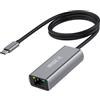 HRSDEIE Adattatore da USB C a Ethernet 1000 Mbps, HRSDEIE Type-C (Thunderbolt 3) a RJ45 1Gbps Gigabit Ethernet LAN adattatore di rete compatibile con MacBook Pro/Air 2020, iPad Pro 2018 e versioni successive,