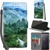 PHINIENLAND Cover per Samsung Galaxy S9 Plus Case PU Pelle Custodia [Kickstand] [Chiusura magnetica] [Slot per Schede], Portafoglio Flip Custodia per Samsung S9 Plus,Foresta