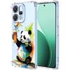 YUXING Cover Trasparente per Oppo Reno 14 5G - Custodia Protettiva Sottile in TPU Morbido Antiurto con Carino Motivo Disegno Cool (Panda)