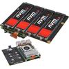Geekworm X1011 PCIe to 4PCS M.2 Key-M NVMe SSD Peripheral Board for Raspberry Pi 5 (Not Support RAID)