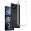 REY Cover in Gel TPU Trasparente per ASUS ZENFONE 12 Ultra, Ultra Sottile 0,33 mm, Morbido Flessibile, Custodia Silicone