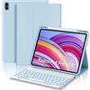 JADEMALL Custodia Tastiera per Redmi Pad Pro 12.1 2024/Poco Pad 12.1, Italiana QWERTY Tastiera Retroilluminata Bluetooth per Xiaomi Redmi Pad Pro 12.1, Azzurro