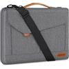 DOMISO Borsa a tracolla da 17 a 17,3 pollici, compatibile con Dell/HP Pavilion 17/ProBook 470/MSI GS73VR Stealth PRO/Lenovo/Acer/ASUS, grigio