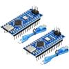RUIZHI Nano Board per Arduino Nano RUIZHI Nano-V3 5V 16MHz Scheda di Sviluppo con 328P Chip Scheda Madre Type-C Interfaccia e USB Cavo Saldata Compatibilità con Arduino Nano(2 Pezzi)