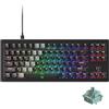 Akko Tastiera 5087 V3 HE a trigger rapido, switch magnetici a effetto Hall, frequenza di polling 8K, RT di 0,005 mm, layout TKL USA all'80%, retroilluminazione RGB(nero trasparente)
