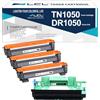 LCL Compatibile Cartucce di Toner TN1050 TN-1050 (3-pack) + Tamburo DR1050 DR-1050 (1Drum) Sostituzione per Brother HL-1110 HL-1110E HL-1112 HL-1112R HL-1112A HL-1112A HL-1200 HL-1202 HL-1212 HL-1210W