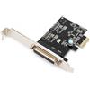 Elprico Scheda parallela PCI Express, scheda da PCIE a porta parallela Porta di stampa LPT PCI-E Adattatore per scheda stampante LPT DB25