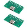 HALJIA Connettore SMT 24 Pin USB 3.1 Tipo C Femmina Fai Da te Tipo SMT con Scheda PC, USB 3.1 Tipo C Scheda Di Prova Femmina 24P Connettore Femmina Adattatore Scheda Di Sblocco Scheda PCB
