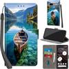 Haninsuze Cover per Google Pixel 7A Custodia Cover Pelle Libro Portafoglio con Porta Carte Magnetica Protezione Antiurto Cuoio Flip Case Custodia Cover per Google Pixel 7A, barca