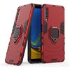 MaiJin LuluMain Compatibile con Galaxy A7 (2018) Cover, Custodia Armor Anello Cavalletto (Funziona con Il Supporto Magnetico per Auto) Case Paraurti per Samsung Galaxy A7 2018 (Rosso)