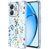 YUXING Cover Trasparente per Oppo A40 4G / A40m / A60 5G - Custodia Protettiva Sottile in TPU Morbido Antiurto con Carino Motivo Disegno Cool (Flower Art)
