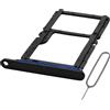 MMOBIEL Vassoio Porta Scheda Dual SIM Compatibile con Xiaomi Redmi Note 13 - Sostituzione Supporto Scheda Doppia SIM - Porta SIM - incl. Estrattore SIM e Anello di Gomma Impermeabile - Nero