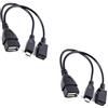 TV xStream [2 Pack] TV xStream USB Port Adapter, Micro OTG Cable and Power - Compatible with Streaming Sticks, Media Devices, Rii and Logitech Keyboards, and Nintendo Switch, SNES, NES Classic