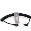 SZRMCC Cavo di controllo remoto LANC da 2,5 mm ad angolo retto da 2,5 mm a 2,5 mm maschio a spirale per Zoom Sony PXW-FS5 Handgrip Blackmagic URSA Mini (cavo a spirale)