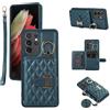 ELISORLI Custodia per telefono per Samsung Galaxy S21 Ultra 5G Cover a portafoglio con tracolla a tracolla e porta carte di credito in pelle con anello girevole a 360° cavalletto cellulare S21ultra 21S S 21