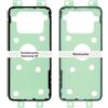 IS-TECK Copribatteria adesivo per Samsung Galaxy S8 G950F, impermeabile, plastica, tinta unita, nero