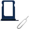 Cemobile Supporto per slot per scheda SIM di ricambio per iPhone 12 da 6,1 pollici (versione singola SIM) con anello di tenuta in gomma impermeabile (blu)