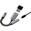 HOYULLI Adattatore da Lightning a USB (2 in 1), OTG 3.0, cavo di ricarica, splitter per iPhone 14, 13, 12 Pro Max per iPad per Apple MFi, certificato USB-A, lettore di schede per fotocamera digitale, foto