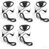 Niiyen Auricolari Walkie Talkie, 5PCS Cuffie Auricolari, 3.5mm Jack Auricolare a forma di D, Clip-Ear a forma di D Auricolare PTT Microfono auricolare per radio bidirezionali