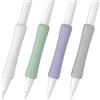 FAFALITHIC Set di 3 maniglie in silicone compatibili con Apple Pencil di prima generazione, supporto ergonomico per iPencil scrittura confortevole e controllo preciso (bianco/lavanda/verde)